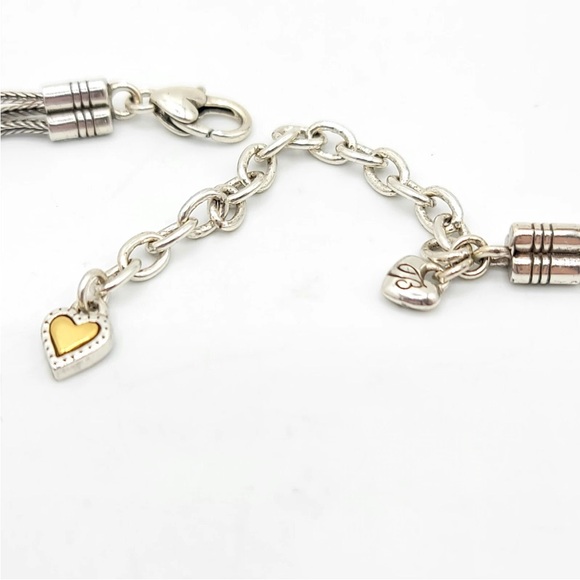 BRIGHTON Layered Necklace Choker Heart Pendants Reversible Love Fashion Jewelry - Picture 8 of 10